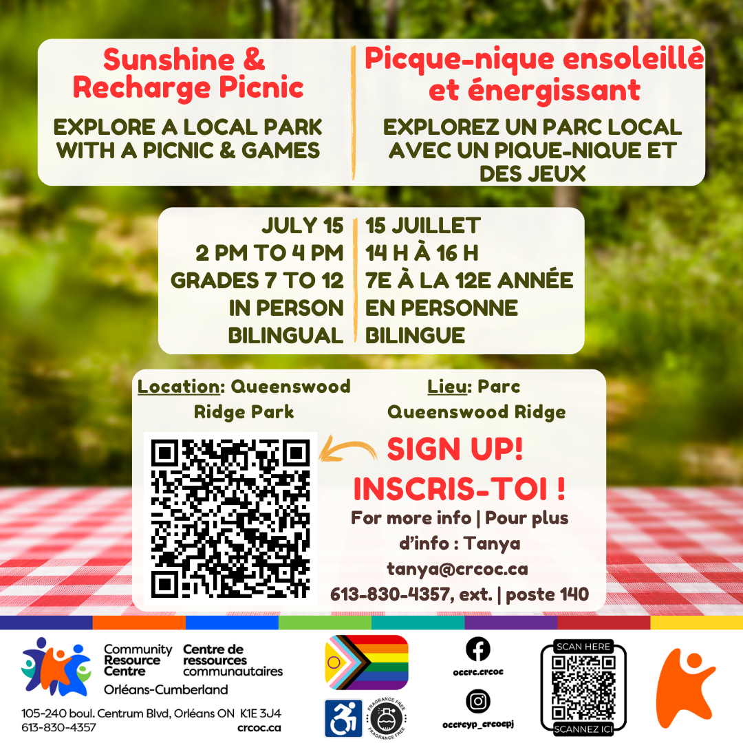 REFRESH & RECHARGE – SUMMER BREAK: YOUTH EDITION – RAFRAÎCHIS ET RECHARGE-TOI – CONGÉ D’ÉTÉ : ÉDITION